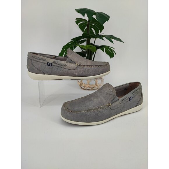 Tommy Bahama Men's Thackery Gray Leather Slip-On Shoes Size 9 US - Picture 1 of 9